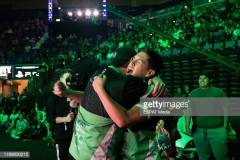 LOS ANGELES, CA - AUGUST 17: Fans hugging at Call of Duty World League Championship at Pauley Pavilion on August 17, 2019 in Los Angeles, California. (Photo by Kevin Haube/ESPAT Media/Getty Images)